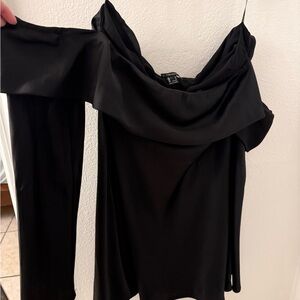 Elegant Black Off-Shoulder Mini Dress